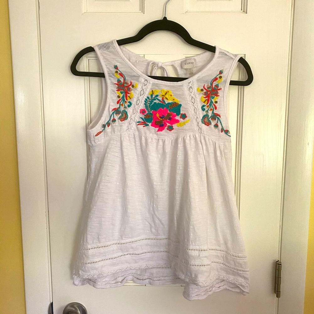 Cupio embroidered tank top